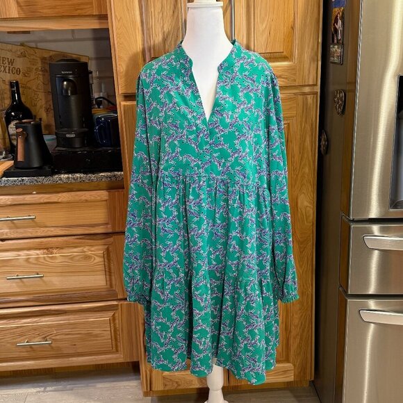 Lilly Pulitzer Winona Stretch Dress XL Everglades Green Heebee Zeebes NWT - Picture 1 of 11